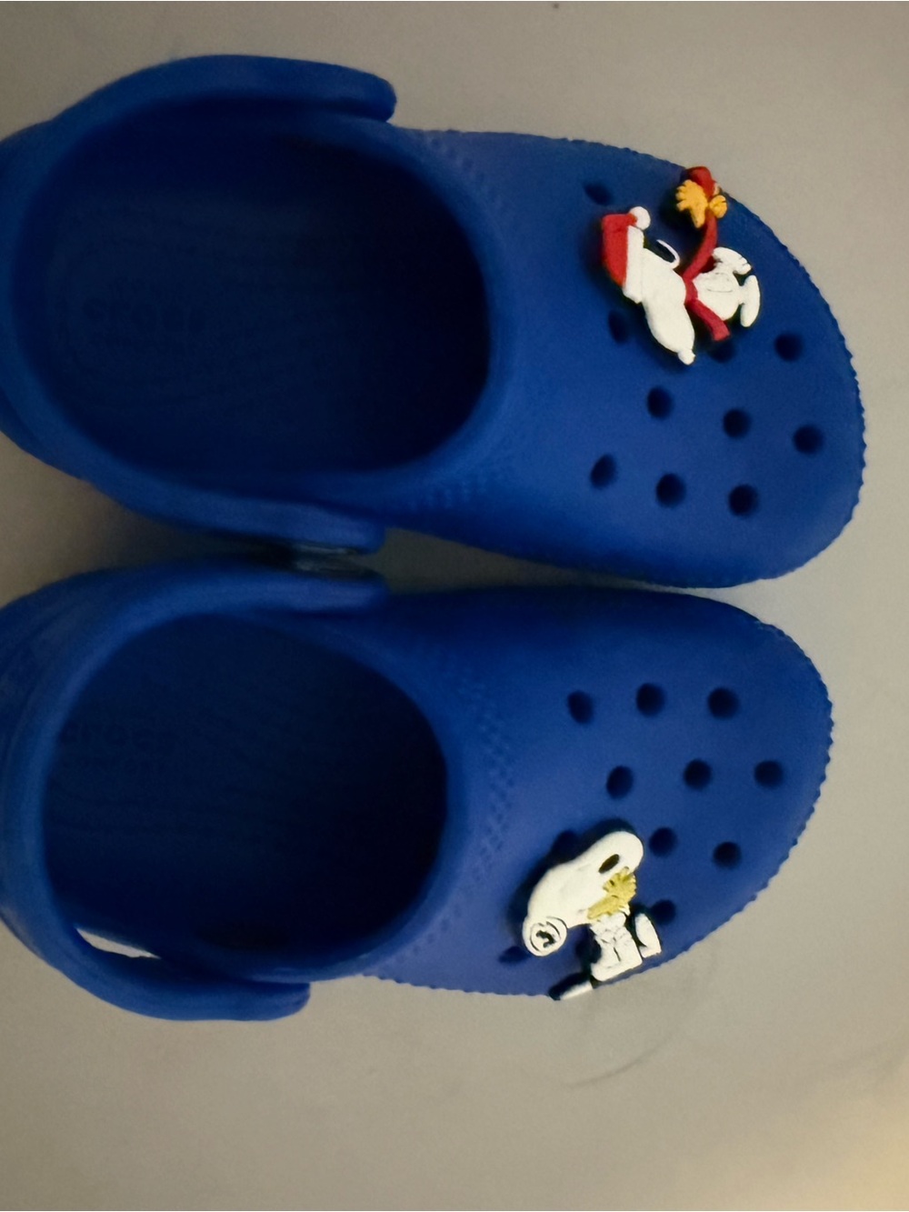 CROCS Kids Blue Clog Shoes with Character Jibbitz